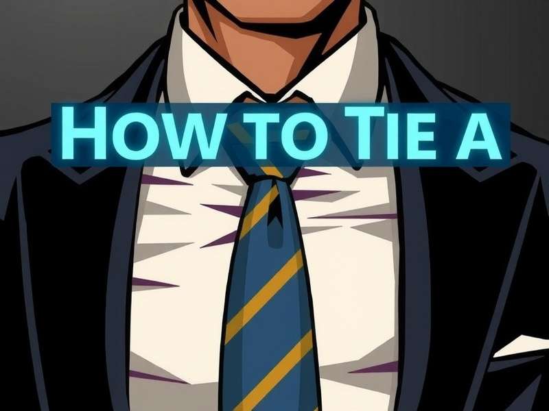 Man tying a Four-in-Hand tie knot